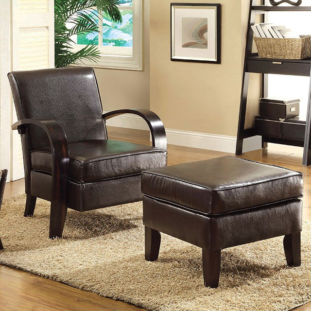 Gossau Accent Chair w/ Ottoman - R&R Furniture Gallery (Fountain Valley, CA)