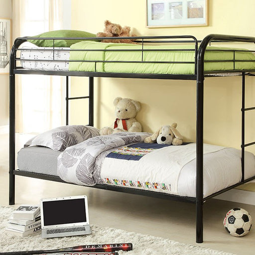 Rainbow Twin/Twin Bunk Bed Black, Silver, & White - R&R Furniture Gallery (Fountain Valley, CA)