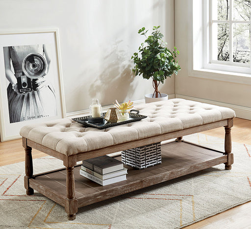 Tanya Beige Bench - R&R Furniture Gallery (Fountain Valley, CA)