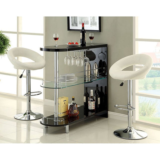 Numbi Black/Chrome Mini Server - R&R Furniture Gallery (Fountain Valley, CA)
