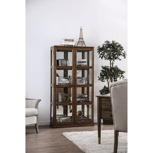 Vilas Oak Curio Cabinet - R&R Furniture Gallery (Fountain Valley, CA)