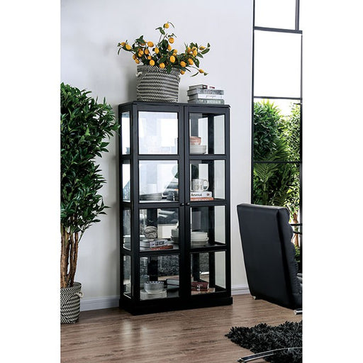 Vilas Black Curio Cabinet - R&R Furniture Gallery (Fountain Valley, CA)
