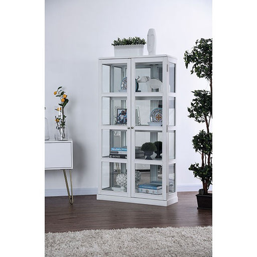Vilas White Curio Cabinet - R&R Furniture Gallery (Fountain Valley, CA)