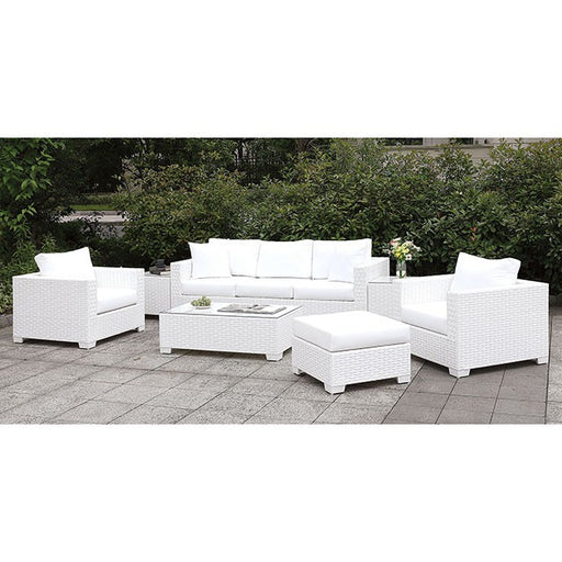 Somani Sofa + 2 Chairs + 2 End Tables + Coffee Table + Ottoman - R&R Furniture Gallery (Fountain Valley, CA)