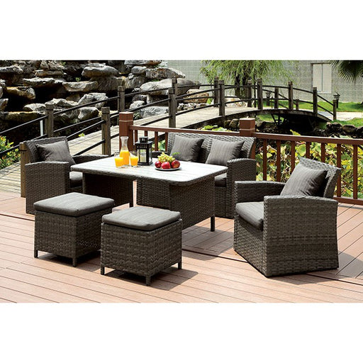 Nashira 6 Pc. Patio Dining Set - R&R Furniture Gallery (Fountain Valley, CA)