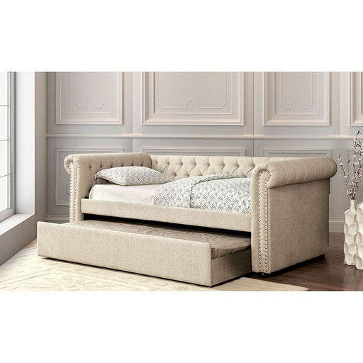 Leanna Daybed w Trundle Beige - R&R Furniture Gallery (Fountain Valley, CA)