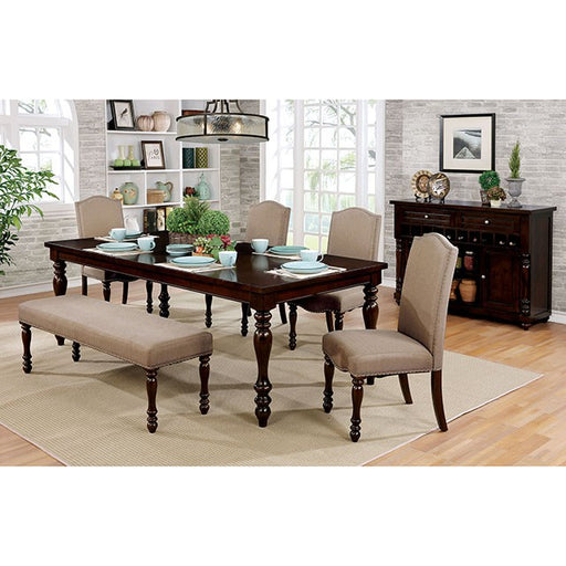 HOLCROFT Antique Cherry/Beige Bench - R&R Furniture Gallery (Fountain Valley, CA)
