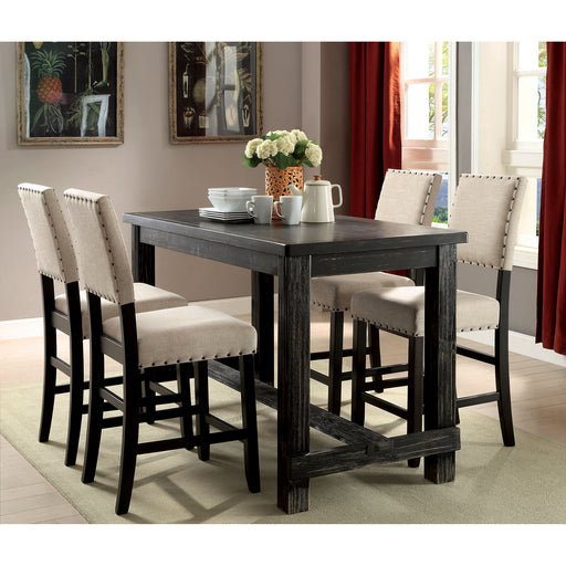 Sania 5 Pc Counter Ht Table Set - R&R Furniture Gallery (Fountain Valley, CA)