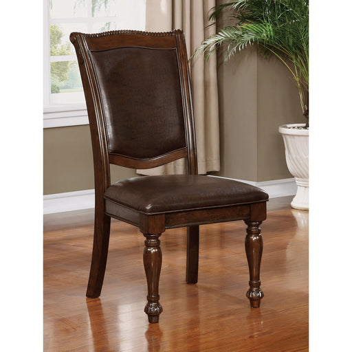 Alpena Brown Cherry/Espresso Arm Chair & Side Chair (2/CTN) - R&R Furniture Gallery (Fountain Valley, CA)