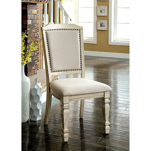 HOLCROFT Antique White/Ivory Side Chair (2/CTN) - R&R Furniture Gallery (Fountain Valley, CA)