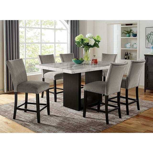 Kian 7 Pc Counter Ht Table Set - R&R Furniture Gallery (Fountain Valley, CA)