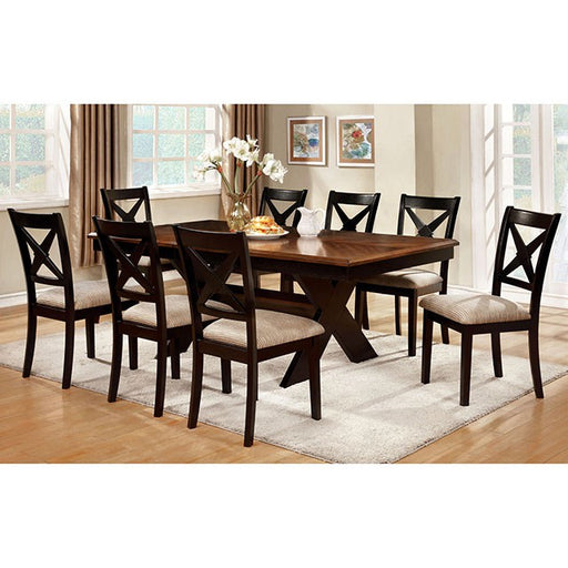 Liberta Dark Oak/Black Dining Table - R&R Furniture Gallery (Fountain Valley, CA)