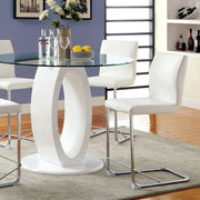 LODIA II White Round Counter Ht. Table - R&R Furniture Gallery (Fountain Valley, CA)