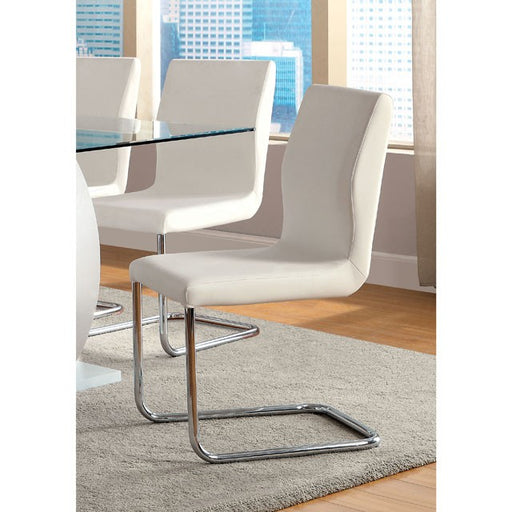 LODIA I White Side Chair - R&R Furniture Gallery (Fountain Valley, CA)