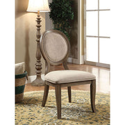 Kathryn Rustic Dark Oak Round Dining Table, Rustic Oak - R&R Furniture Gallery (Fountain Valley, CA)