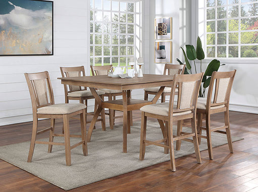 Upminster 7 Pc Counter Ht Table Set - R&R Furniture Gallery (Fountain Valley, CA)