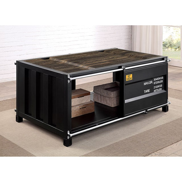 Dicargo Coffee Table Black - R&R Furniture Gallery (Fountain Valley, CA)