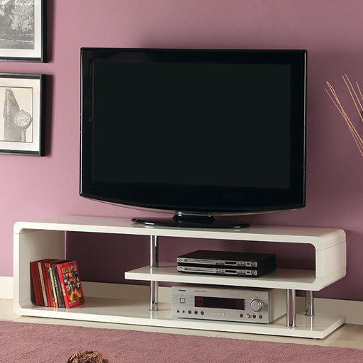 Ninove II White 55" TV Console - R&R Furniture Gallery (Fountain Valley, CA)