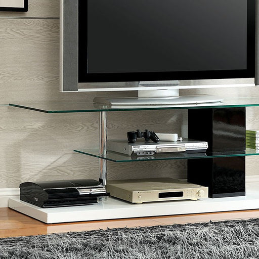 Neapoli Black/White 63" TV Console - R&R Furniture Gallery (Fountain Valley, CA)