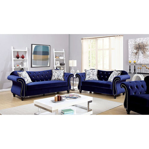 Jolanda Chair Blue & Grey - R&R Furniture Gallery (Fountain Valley, CA)