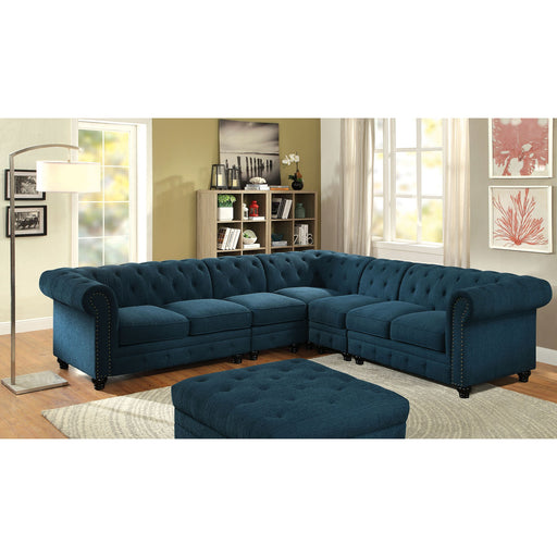 Stanford Armless Chair Teal - R&R Furniture Gallery (Fountain Valley, CA)