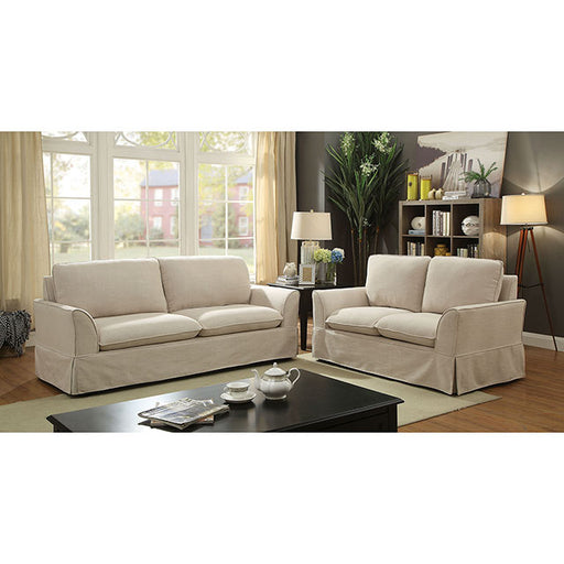 Maxine Love Seat Beige - R&R Furniture Gallery (Fountain Valley, CA)