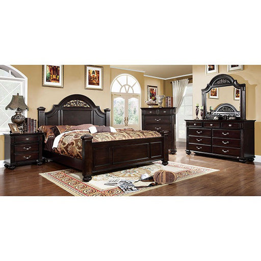 Syracuse Bed Cherry & Grey - R&R Furniture Gallery (Fountain Valley, CA)