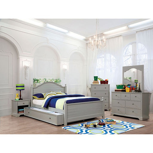 Diane Twin Bed Pink & Grey - R&R Furniture Gallery (Fountain Valley, CA)