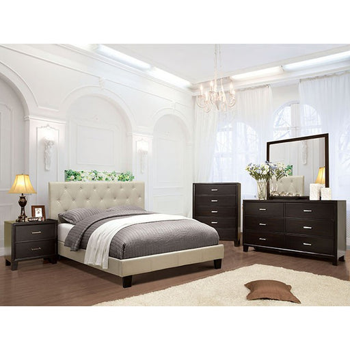 Leeroy Bed Ivory & Brown - R&R Furniture Gallery (Fountain Valley, CA)