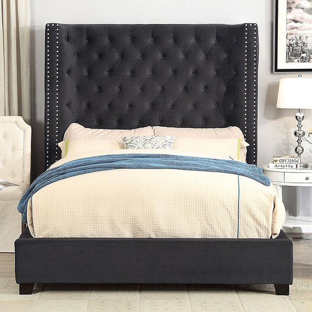 Rosabelle Bed Black, Grey, & Ivory - R&R Furniture Gallery (Fountain Valley, CA)