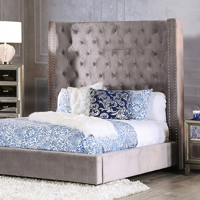 Rosabelle Bed Black, Grey, & Ivory - R&R Furniture Gallery (Fountain Valley, CA)