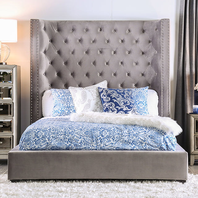 Rosabelle Bed Black, Grey, & Ivory - R&R Furniture Gallery (Fountain Valley, CA)