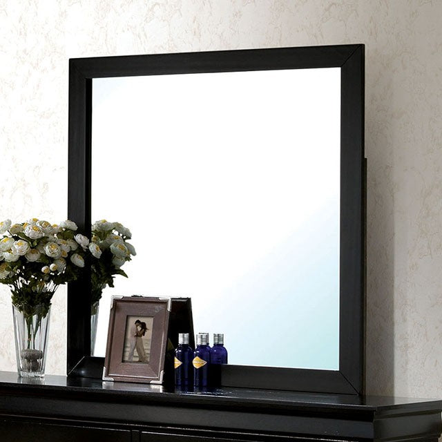 Louis Philippe Mirror Black - R&R Furniture Gallery (Fountain Valley, CA)