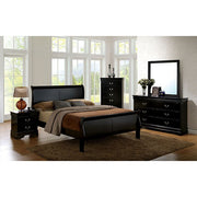 Louis Philippe Mirror Black - R&R Furniture Gallery (Fountain Valley, CA)