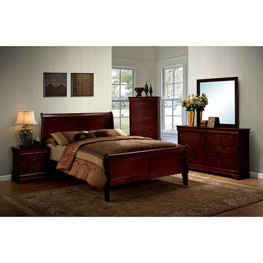 Louis Philippe Full Bed Cherry - R&R Furniture Gallery (Fountain Valley, CA)