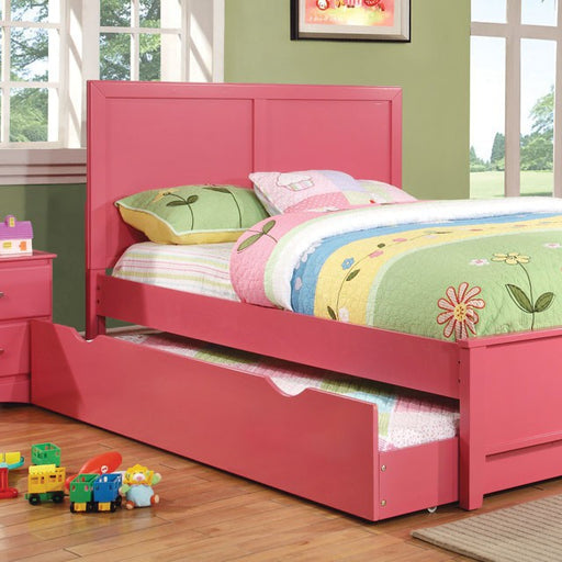 PRIAM Full & Twin Bed, White/Gray, Pink, Chrome, & Yellow - R&R Furniture Gallery (Fountain Valley, CA)