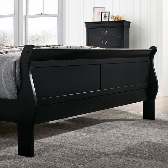 Louis Philippe Full, Twin, Full, & King Bed Black, Grey, Brown & White - R&R Furniture Gallery (Fountain Valley, CA)