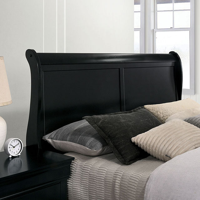 Louis Philippe Full, Twin, Full, & King Bed Black, Grey, Brown & White - R&R Furniture Gallery (Fountain Valley, CA)