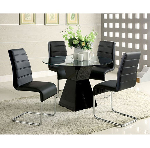 Mauna Black Round Dining Table - R&R Furniture Gallery (Fountain Valley, CA)