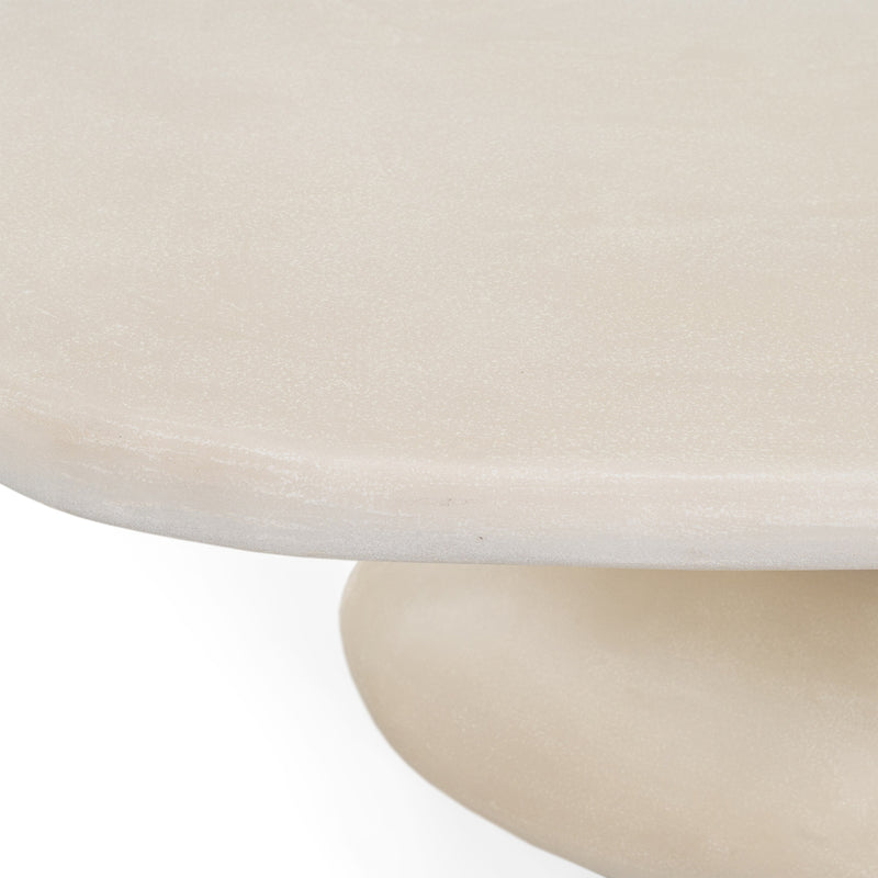 Coates - Modern Beige Fiberform Coffee Table — view 4