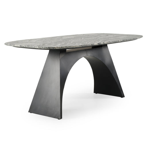 Colbert - Modern Black & White Marble Dining Table — view 2
