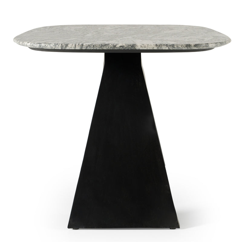 Colbert - Modern Black & White Marble Dining Table — view 3