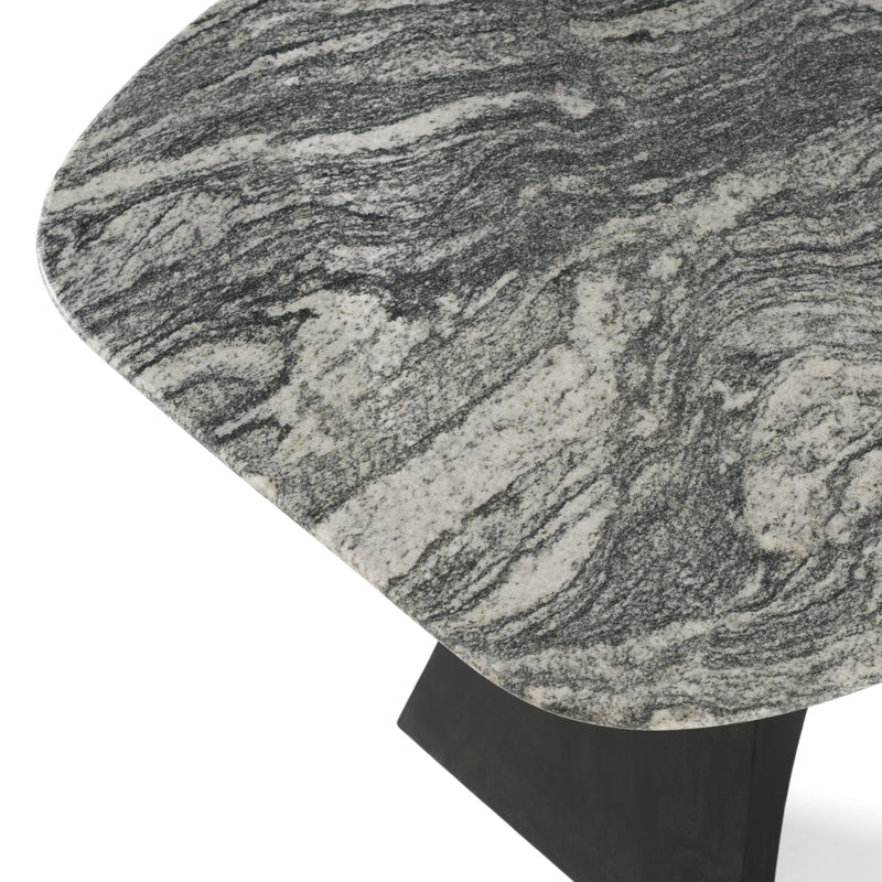 Colbert - Modern Black & White Marble Dining Table — view 5