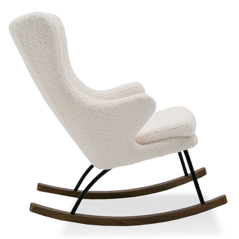 Colfax - Modern White Sheep Rocking Chair — view 2