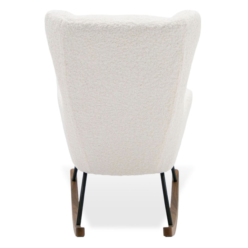 Colfax - Modern White Sheep Rocking Chair — view 3