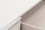 Colima - Modern Matte Beige + Walnut TV Stand — view 2