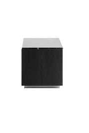 Concord - Modern Black Marble + Black Ash + Aluminum Nightstand — view 3