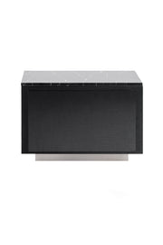 Concord - Modern Black Marble + Black Ash + Aluminum Nightstand — view 4