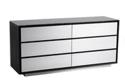 Concord - Modern Black Marble + Black Ash + Aluminum Dresser — view 2