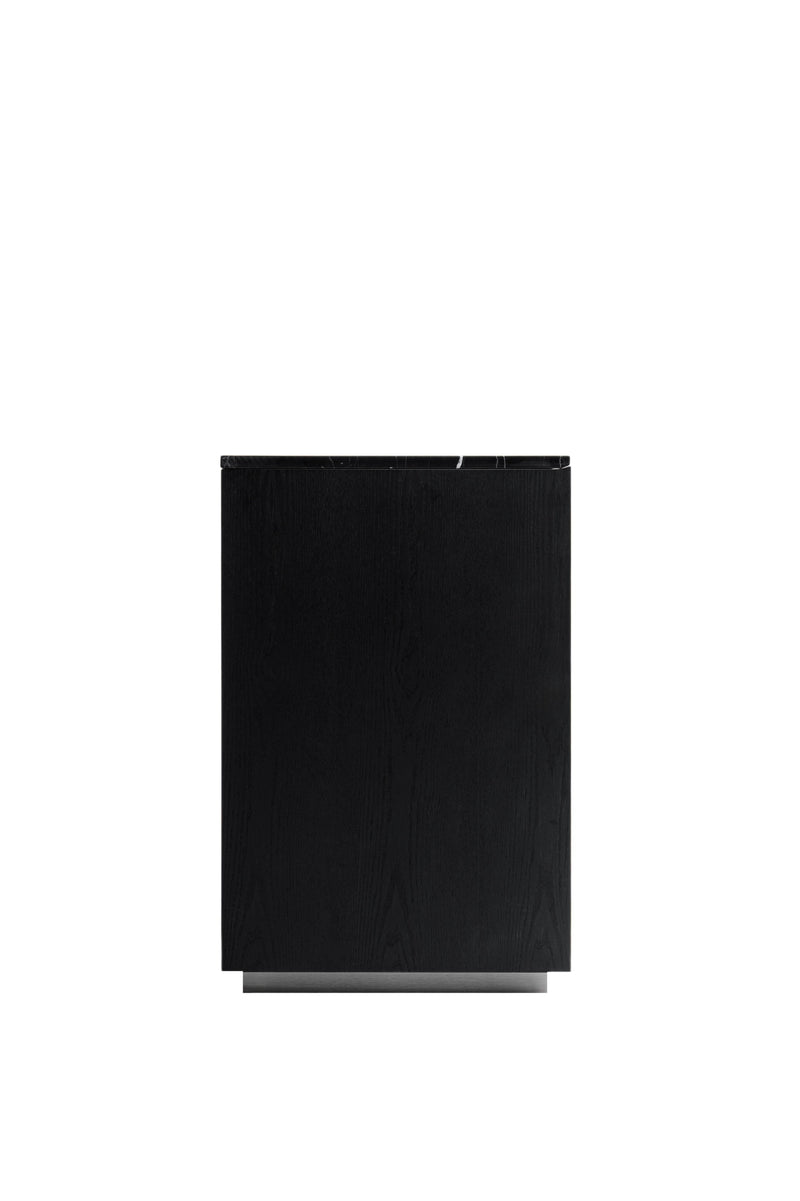 Concord - Modern Black Marble + Black Ash + Aluminum Dresser — view 3